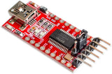 JZK 2 x FT232RL FT232 USB to TTL Serial Converter Adapter Module 3.3V 5.5V FT232R Mini Port for Raspberry Pi Arduino