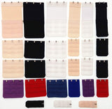 27x Couleurs assorties Tailles Extension de sangle de soutien-gorge 2 crochets 3 crochets 1 crochet Ensemble d'extension de soutien-gorge