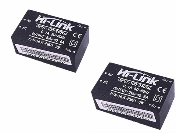 2 pcs HLK-PM01 AC DC 220V to 5V step down isolated power supply module