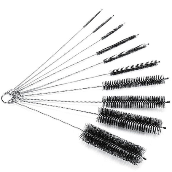 10 x brosse de nettoyage de tubes en Nylon, brosses de nettoyage de tuyaux pour le nettoyage du bec de bouilloire de cuisine, buse de théière