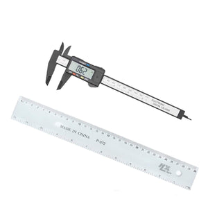 150mm plastic electronic digital vernier gauge caliper ruler metric inch conversion measuring tools