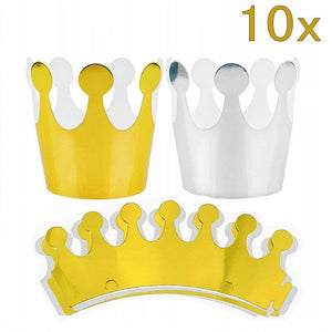 10 x Paper Crown Paper Hat Kids Princess Prince Crown Party Favors Party Decoration Accessories