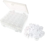 50 x Transparent Plastic sewing machine bobbins spools Brother Janome Singer Elna Babylock Kenmore