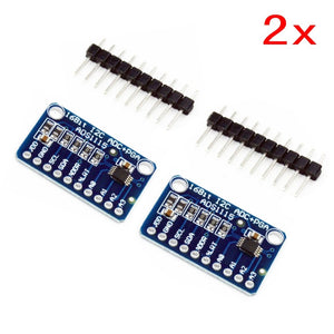 2 x CJMCU-ADS1115 Mini 16 Byte Präzisions-Analog-Digital-Wandler ADC-Entwicklungsboard-Modul