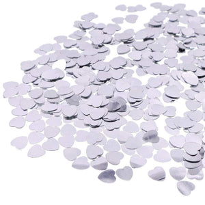 5000 pièces 1 cm en plastique spéculaire argent coeur d'amour confettis scatter, scrapbook, accessoires d'artisanat