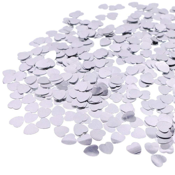 5000 pcs 1cm specular plastic silver love heart  confetti scatter, scrapbook, craft accessories