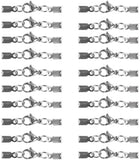 20 x Silver Jewellery Lobster Claw Clasps with Cord Ends,  Jewelry Accessories kit