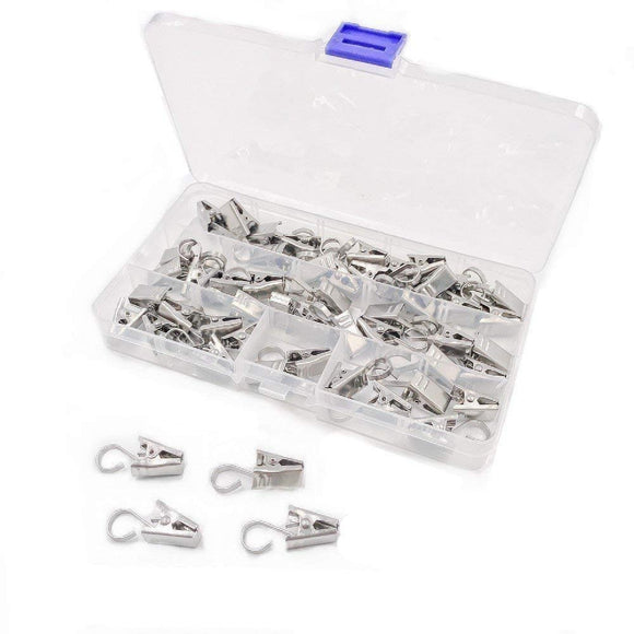 50 x gray matte metal clips hooks for string lights curtain photo hanging