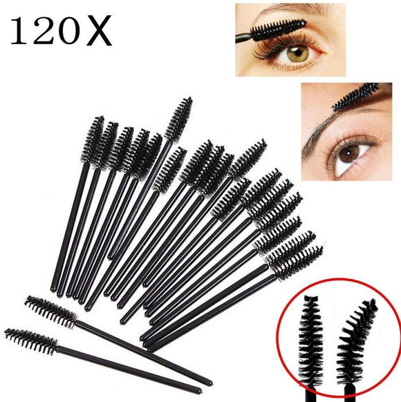 120 x brosses à cils jetables brosse à mascara baguettes à sourcils applicateur de maquillage pour le maquillage