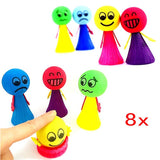 8pcs Emoji creative cute bouncing dolls kids birthday party favours party bag fillers party supplies