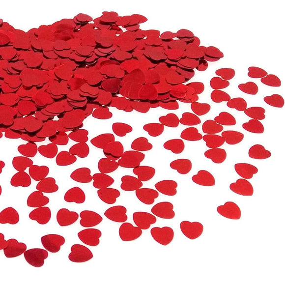 5000 x 1cm plastic red love heart wedding confetti dinner table scrapbook