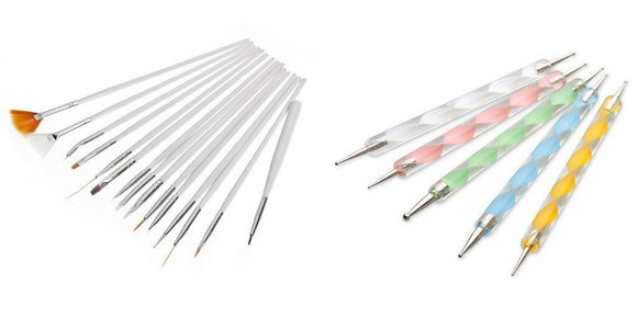 20x Nail art tools nail brushes dotting tools nail art pens