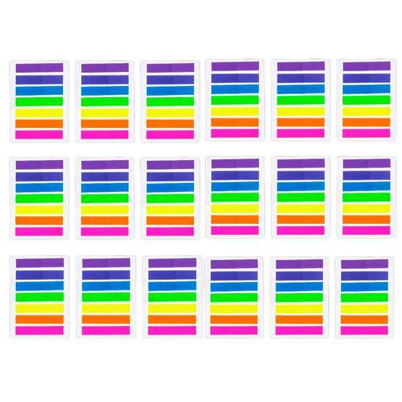 2128 Stück Mini-Haftnotizen, durchscheinende Kunststoff-Registerkarten, Buchseitenmarkierung, neonfarbene Markierungsfahnen