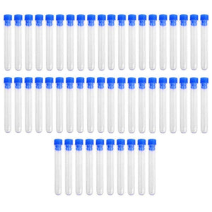 50 x Plastic leakproof sample containers test tubes with lids, 5ml 12 * 75mm, storage liquid