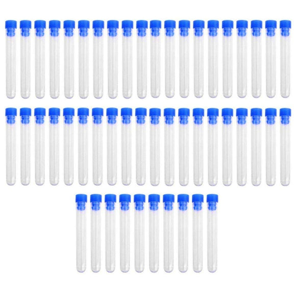 50 x auslaufsichere Probenbehälter aus Kunststoff, Reagenzgläser mit Deckel, 5 ml, 12 * 75 mm, Aufbewahrungsflüssigkeit