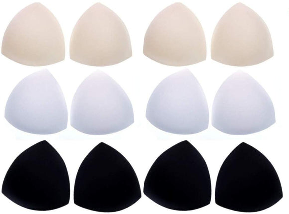 6 Pairs foam bra pad insert removable triangle bra enhancer cup for swimwear sports bra bikini