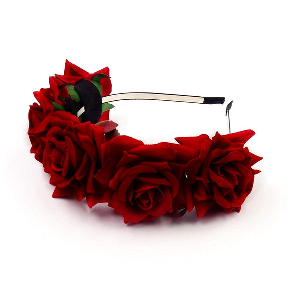 Mariage rose fleur fille demoiselle d'honneur mariée diadème bandeau pour enfants et adulte bandeau floral