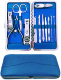 12 x Nagelknipser-Maniküre-Pediküre-Set aus Edelstahl mit tragbarem Reiseetui