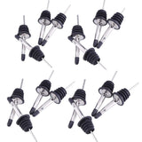 16 x Stainless steel liquor bottle speed pourer pourers with rubber cap for liquor Wine oil liqueur