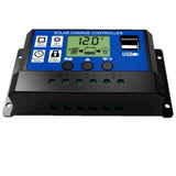 20A 12V/24V Intelligent solar panel charge controller w/ LCD display USB port overcurrent protection
