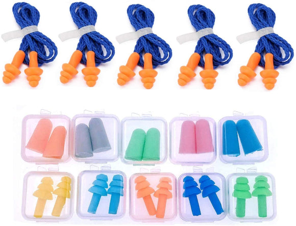 15 Pairs silicone earplugs waterproof soft ear plugs reusable foam earplugs for sleeping swimming
