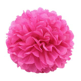 10 pompons en papier de soie rose vif 10" 25 cm décoration pompon mariage anniversaire baby shower soirée poule