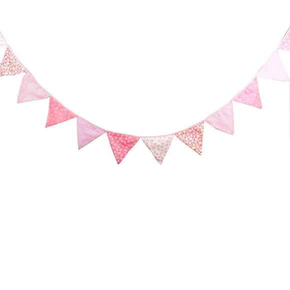 3,5 m langes, rosa Party-Wimpelketten-Dreiecksflaggen-Stoffbanner