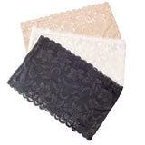 3 Farben Weiß Beige Schwarz Extra Große Größe XL Elastischer trägerloser Bandeau-BH aus Spitze für Damen