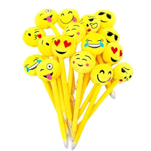 16 Novelty pens for kids cute plush Emoji ballpoint pen biro pen stationery gift for girls children