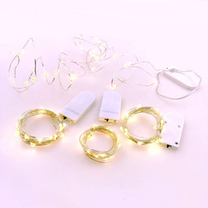 4 x Vintage 6.6ft (2m) Micro LED String Lights Battery Fairy Lights for Outdoor Indoor Decorations