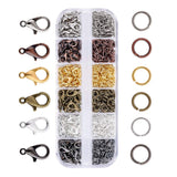 140 pcs Jewelry Lobster Claw Clasps+990 pcs Open Jump Rings Jewelry Accessories kit  Making Handmade