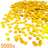 Confettis en plastique doré en forme de cœur d'amour, 5000 pièces, 1cm, pour table de dîner, accessoires de scrapbooking