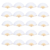 20 x weiße Faltpapierfächer/Handfächer aus Papier für Party, Hochzeit, Kommunion, Reisen, Dekoration