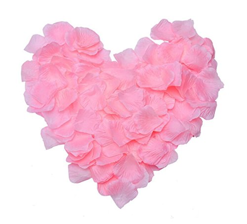 1000 Stück rosa künstliche Rosenblätter aus Seide für Kunsthandwerk, Hochzeit, Konfetti, Dekoration, Valentinstag