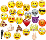 27 x Emoji-Fotoautomaten-Requisiten aus Papier, Party-Selfie-Requisiten auf Stab für Partyzubehör