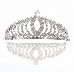 Braut Hochzeit Prinzessin Abschlussball Kristall Tiara Krone Strass für Kinder und Erwachsene, Stirnband Tiara