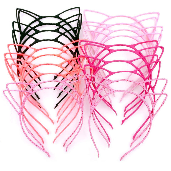 20 x Cat Ear Headband Hair Band Party Hoop Headband Makeup Party and Daily Decoration Women Girls