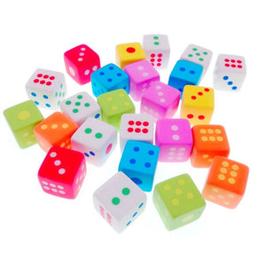 24 Novelty little rubber toy dice pencil eraser set for children party favours kids birthday gift