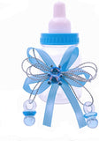 24 x blaue Babyflaschen-Babyparty-Geschenkboxen für Babyparty-Junge-Geburtstagsfeier