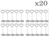 20 x Metall-Herz-Swirl-Foto-Memo-Notiz-Clip-Halter, Ständer, Hochzeit, Namens-Tischkartenhalter für Hochzeit