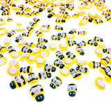 200 x Mini Wooden Yellow bee with Adhesive 9x12mm & 12x15mm Ornament Decorating Honey jar Wedding