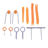 Ensemble d'outils de dépose de garniture de rembourrage automobile en plastique, Kit d'outils de dépose de garniture de panneau de voiture 12 pièces