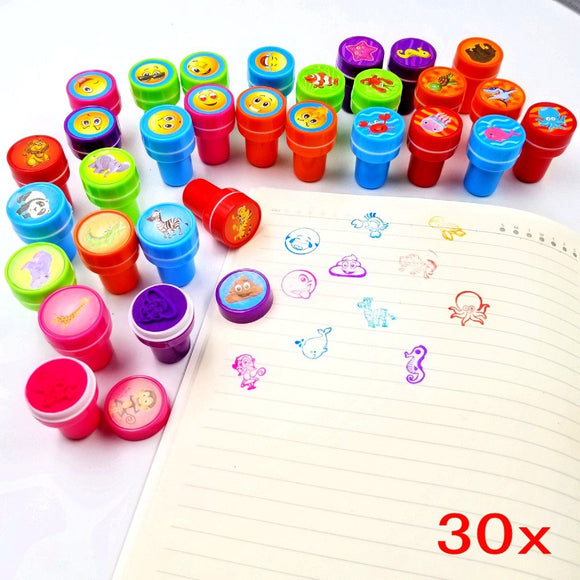 30 ink stamps for kids stamp set self  stamper children birthday party