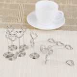 20 x Metal heart swirl photo memo note clip holder stand wedding name place card holder for wedding