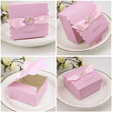 50 „It's A Girl“ rosa Geschenkboxen für Babypartys, Papier-Süßigkeitenbox, Macaron-Schokoladenkekse