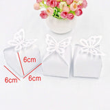 Coffret cadeau papillon blanc nacré 50x, coffret cadeau pour fête de mariage