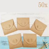 50 x Vintage Kraft Paper Blank Envelope Bag Box case for CD, DVD, Instant snap Shot Photos Favours