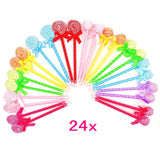 24 Novelty pens for kids lollipop ballpoint pen cute biro pen stationery gift for girls children