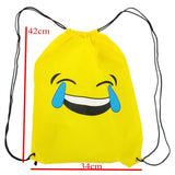 12pcs Lovely emoji cartoon drawstring backpack PE bags for kids & adult birthday party bag fillers