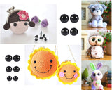 264 Safety Eyes + 100 Safety noses w/ Box for Toy Making Assorted Sizes for Soft Teddy Bear Doll